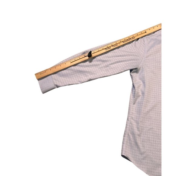 Nordstrom's Shirt Men's Long Sleeve Casual Button Up Checkered Collared Blue Lg - Picture 4 of 11